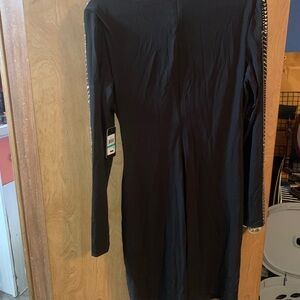 Guess Black Long Sleeve Dress with Rhinestone Detail